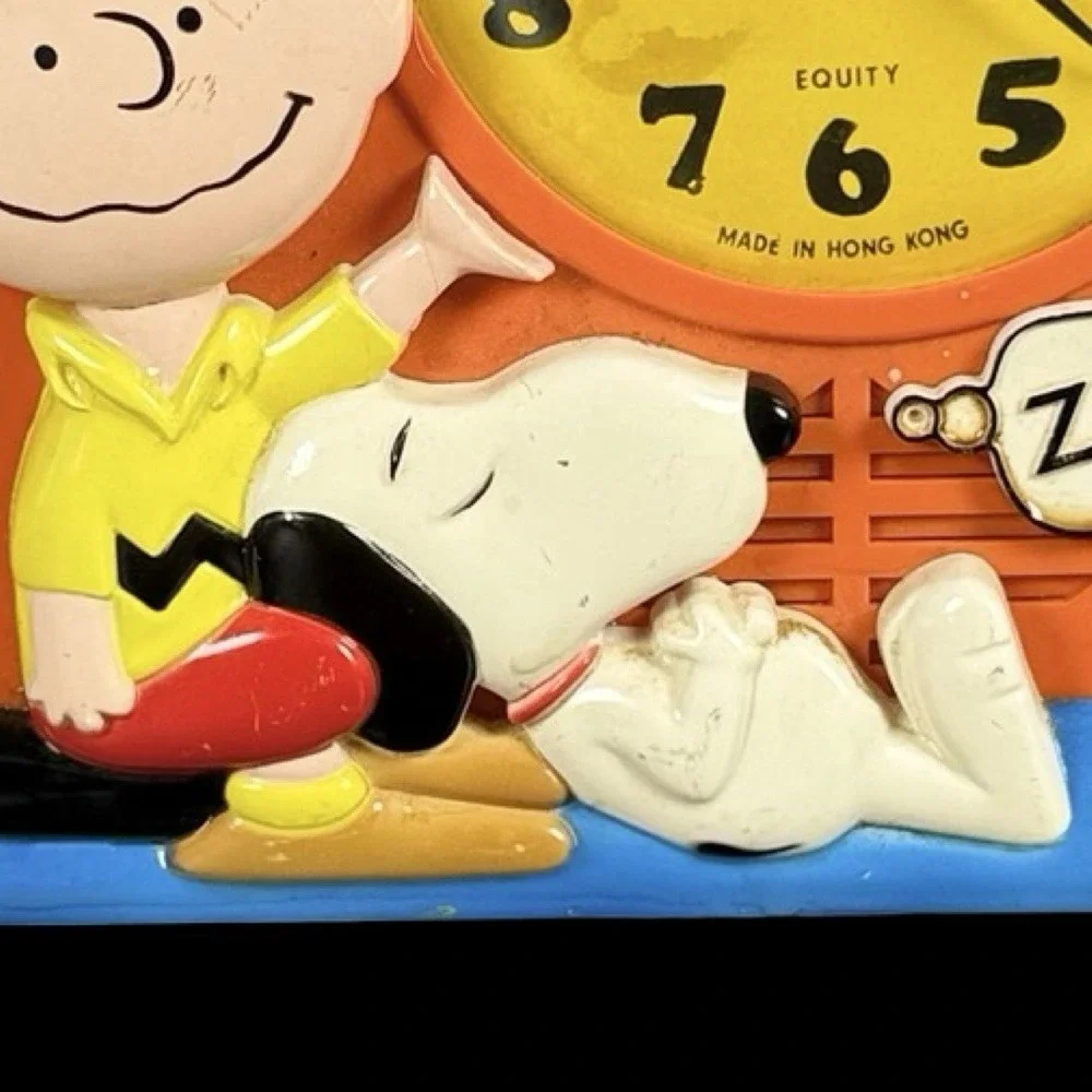 Janex Peanuts Charlie Brown Snoopy 1974 Talking Alarm Clock PARTS or REPAIR ONLY